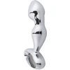 Prostatos masažuoklis ir analinis dildo, sidabras