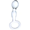 Prostatos masažuoklis stiklinis dildo Curved Glass Crystal