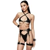 Seksualaus odinio apatinio trikotažo komplektas Leather Kitty