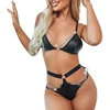 Seksualaus odinio apatinio trikotažo rinkinys Leather Panther