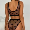 Seksualus permatomo apatinio trikotažo rinkinys Playful Girl
