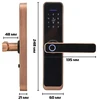 Smart durų spyna su rankena S-Link, bronza