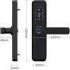 Smart durų spyna su rankena S-Link, juoda