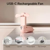 Sulankstomas USB ventiliatorius su žibintuvėliu