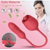 Teleskopinis vibratorius 2in1 Rose Toy, rožinis