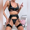 Trijų dalių apatinio trikotažo komplektas Leather Diva