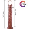 Varpos imitatorius Strap On Long Dildo, rudas
