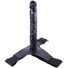Varpos imitatorius Strap On Long Dildo, juoda