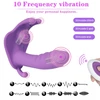 Vibratorius su nuotolinio valdymo pulteliu Dildo Butterfly, violetinė