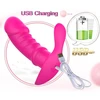 Vibruojantis dildo Butterfly Remote Control, rožinis