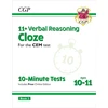 KNYGA Cgp Books 11+ CEM 10-Minute Tests: Verbal Reasoning Cloze - Ages 10-11 Book 2 (with Online Edition)