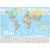 KNYGA Collins Maps Collins Large World Wall Laminated Map (70 x 91.5 cm): Laminated Map with Flags, Perfect for Classroom, Office and Home