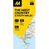 KNYGA folded AA Road Map The West Country &amp; South Wales