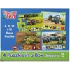 KNYGA HEARD, ALEXANDRA 4 puzzles in a box - Tractor Ted: Four Seasons on the Farm Puzzles - Spring, Summer, Autumn and Winter - Perfect for Kids age 3+
