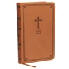 KNYGA Nelson Thomas KJV Holy Bible: Value Compact Thinline, Brown Leathersoft, Raudona Letter, Comfort Print: King James Version