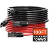 2 vnt. saulės baterijos prailginimo kabeliai, 30,48 m, 6 mm² / 10 AWG, atsparūs vandeniui