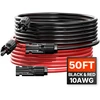 2 vnt. saulės baterijos prailginimo kabeliai. 15.24 m. 6 mm² / 10 AWG. atsparūs vandeniui