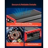 4 kanalų automobilinis stiprintuvas D klasės. iki 4x272 W (4 Ω) / 4x400 W (2 Ω). 14.4 V