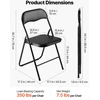 4 sulankstomų kėdžių komplektas iš odos. juodas