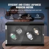 4 vietų automatinio laikrodžio suktuvas su 2 tyliais Japonijos varikliais ir mėlyna LED apšvieta