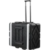 5U įrangos dėžė (rack case) su ratukais ir rankena. ABS. 480 mm