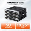 5U įrangos dėžė (rack case) su ratukais ir rankena. ABS. 480 mm