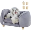 Aksominė sofa-lova mažiems augintiniams. iki 30 kg. tamsiai pilka
