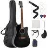 Akustinė gitara Cutaway 41 col. (1041.4 mm) su minkštu dėklu. juoda