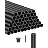 Aliuminio turėklų baliustrados. apvalūs metaliniai vamzdeliai su dangteliais ir varžtais. 19 x 660 mm. 51 vnt.. juodos