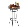 Apvalus baro stalas lauko terasai 600 x 600 x 1010 mm. metalinis rėmas