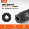 Ašies veržlių galvučių komplektas 127 mm 14 vnt. 6 ir 12 briaunų Cr-V plienas juodas