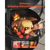 Atspari aukštai temperatūrai kaminų krosnelė (chiminea) 559 mm. rutulio formos geležinis kaminas barbekiu ir šildymui