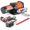 ATV/UTV elektrinė gervė 1588 kg. 12 V. sintetinis lynas. laidinis pultas