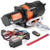 ATV/UTV elektrinė gervė 2041 kg. 12 V. sintetinis lynas. belaidis ir laidinis pultas