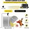 Automatinės vištidės durų atidarymo sistema 12V. 30x30 cm. su šviesos jutikliu ir 2 pultais