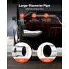 Automobilinis duslintuvo vožtuvas. įėjimas 101.6 mm. išėjimas 152 mm. chromuotas
