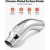 Automobilinis duslintuvo vožtuvas. įėjimas 101.6 mm. išėjimas 152 mm. chromuotas