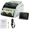 Banknotų skaičiavimo aparatas su UV/MG/IR/DD padirbtų banknotų detektoriumi, USD ir EUR, dviguba LCD