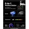 Belaidė meteorologinė stotelė be WiFi. 190.5 mm VA ekranas. saulės jutiklis. lietaus matuoklis. 5 funkcijos