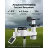 Belaidė meteorologinė stotelė be WiFi. 190.5 mm VA ekranas. saulės jutiklis. lietaus matuoklis. 7 funkcijos
