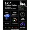 Belaidė meteorologinė stotelė be WiFi. 190.5 mm VA ekranas. saulės jutiklis. lietaus matuoklis. 7 funkcijos
