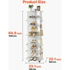 Besisukanti avalynės spintelė 360°. 28 poroms. 7 lentynos. su ratukais. 588x588x1646 mm. balta