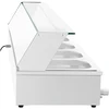 Bufeto šildytuvas su stikline apsauga 5 x GN 1/2 2000 W. sidabro spalva