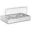 Bufeto vitrina su rolltop dangčiu 3x GN 1/3 3x26L
