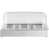 Bufeto vitrina su rolltop dangčiu 3x GN 1/3 3x26L