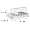 Bufeto vitrina su rolltop dangčiu 3x GN 1/3 3x26L