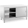 Centrinis darbo stalas su spinta 150 x 70 x 85 cm nerūdijantis plienas