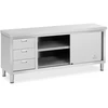 Centrinis darbo stalas su spinta ir 3 stalčiais 200 x 60 x 85 cm