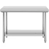 Centrinis plieno darbo stalas su lentyna 120 x 60 cm