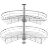 Chromuotas kampinis virtuvės spintelės organizeris. inksto formos. sukasi 360°. 710 mm